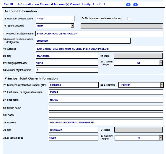 fbar reporting for us expats living and working abroad fbar sample filled form