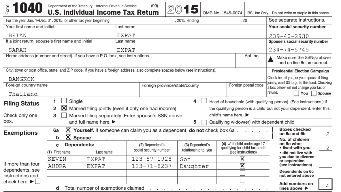 Understanding Your Us Expat Taxes And Form 1040