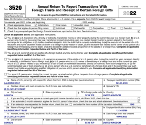Form 3520 Examples and Guide to Filing fro Expats