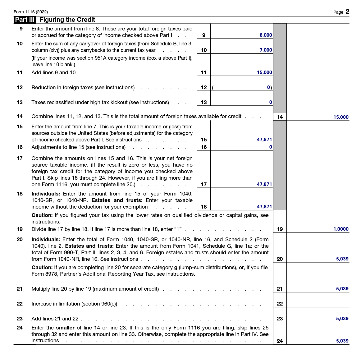 Form 1116 How to Claim the Foreign Tax Credit