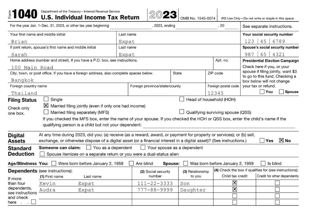 IRS Form 1040: How to File Your Expat Tax Return