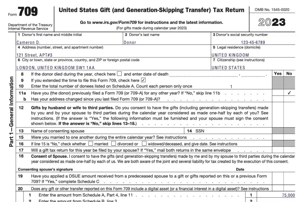 Form 709: Guide to US Gift Taxes for Expats