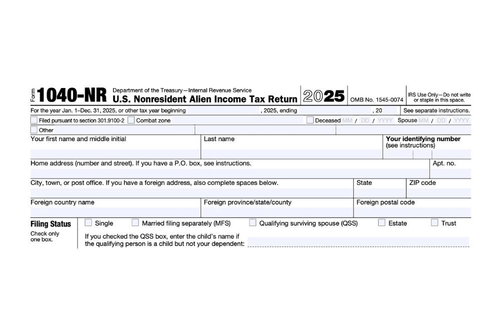 Form 1040-NR: Tax Filing Guide for Nonresident Aliens