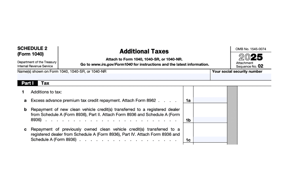 Do I Need to File Form 1040 Schedule 2?