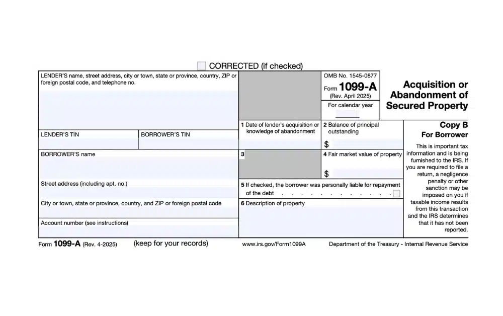 Form 1099-A for Expats Explained: Foreclosure and Abandoned Property