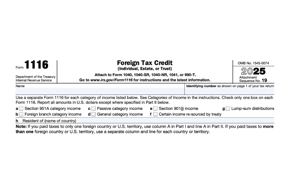 Form 1116 for Expats: How to Claim the Foreign Tax Credit
