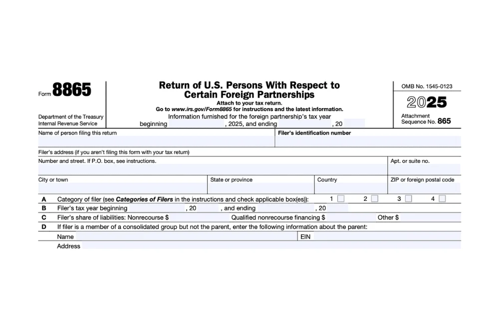 Form 8865 for Expats Explained: Reporting Your Foreign Partnership