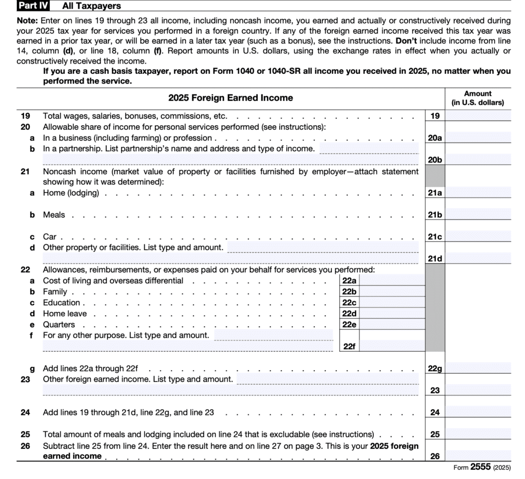 Form 2555 part 4