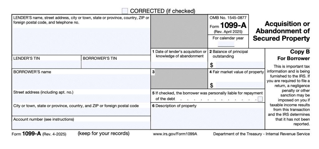 Form 1099-A