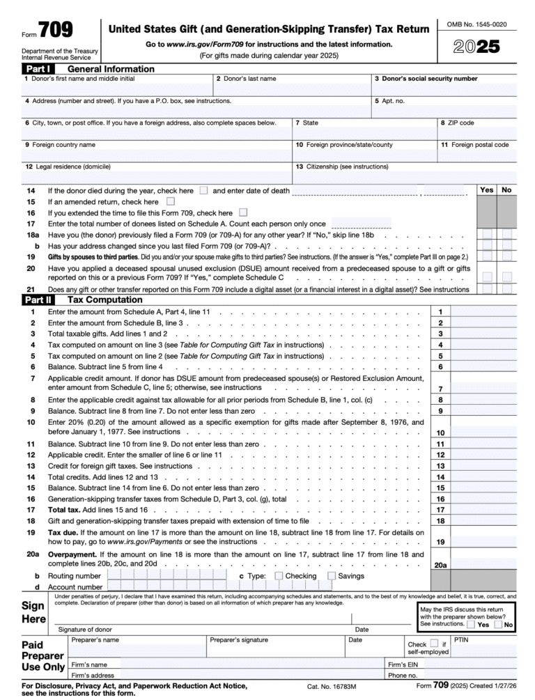 Form 709: U.S. Gift Tax Return for Expats and Cross-Border Gifts