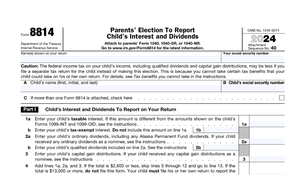 Form 8814: How American Expats Can Report Their Child’s Investment Income