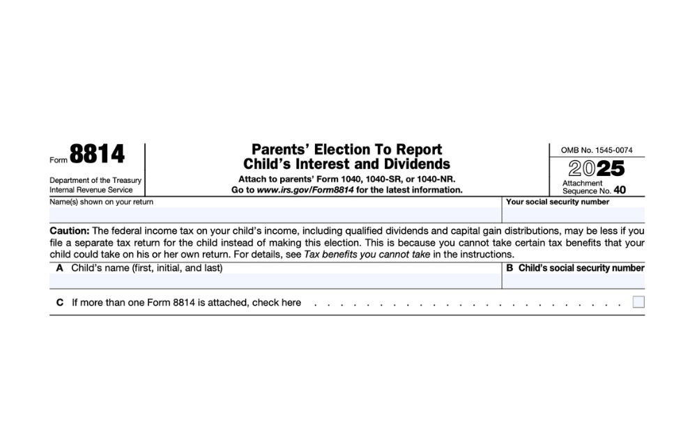 Should I Use Form 8814 to Report My Child’s Investment Income?