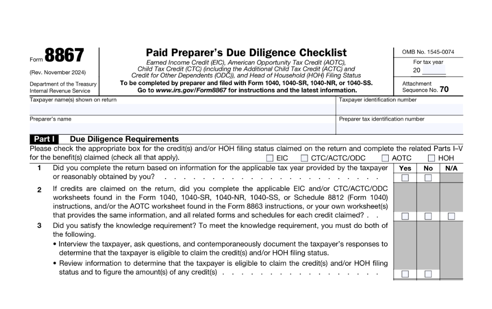 Form 8867: What This Tax Preparer Form Means for Expats