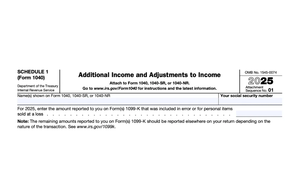 Schedule 1 (Form 1040) for U.S. Expats: Additional Income and Adjustments
