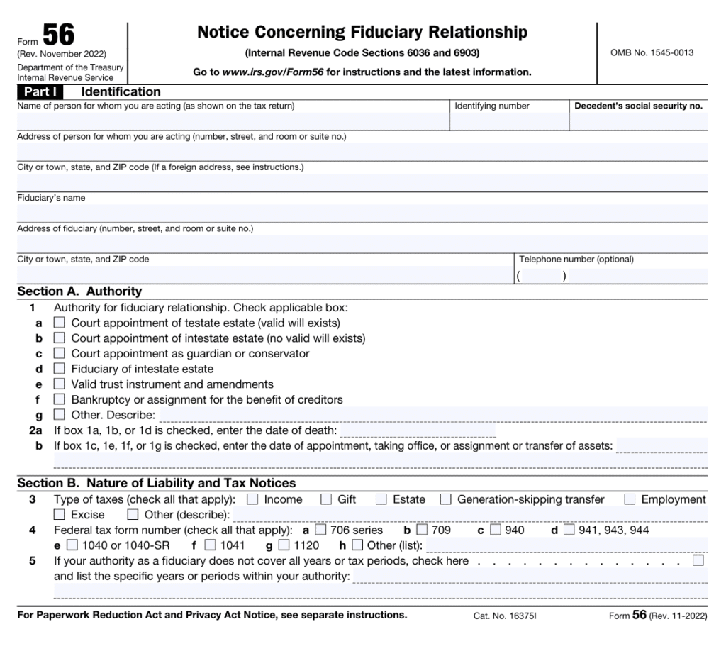 Form 56 Part 1