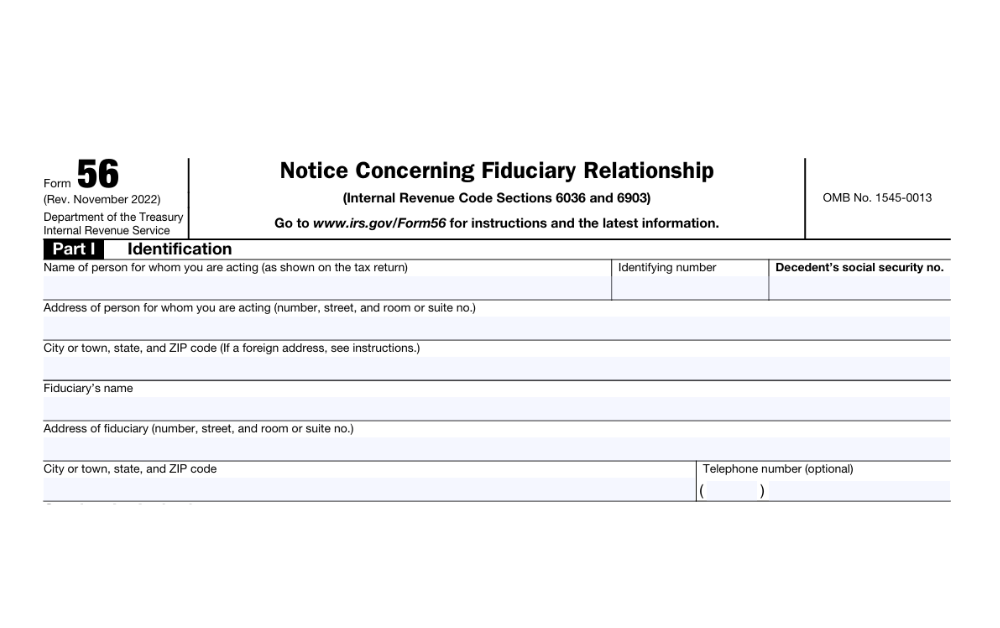 IRS Form 56: Notice Concerning Fiduciary Relationship for American Expats