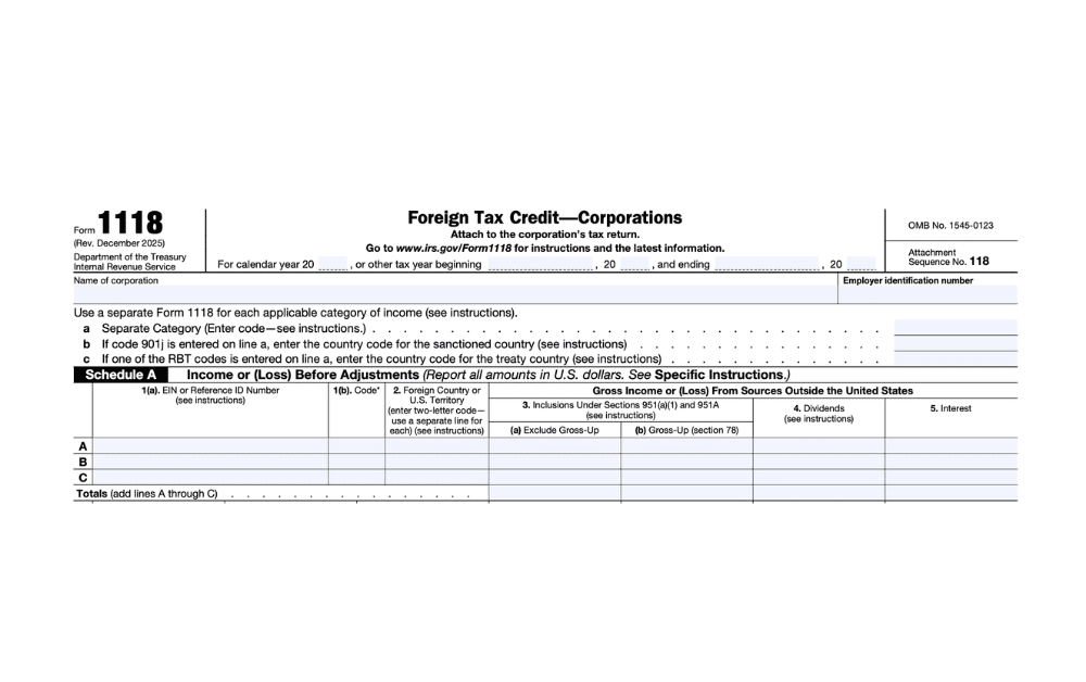 What Is Form 1118 and Does My Corporation Need to File It?
