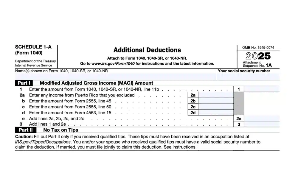 IRS Finalizes Schedule 1-A: What the New OBBBA Deductions Mean for U.S. Expats
