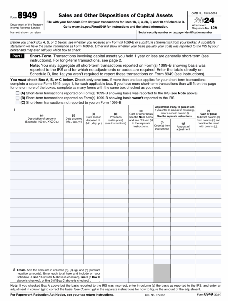 Form 8949