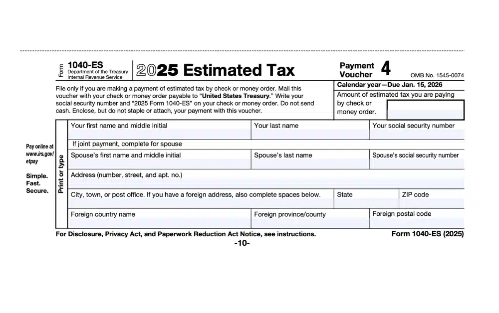 Form 1040-ES for Expats Explained: Quarterly Estimated Tax Payments From Abroad