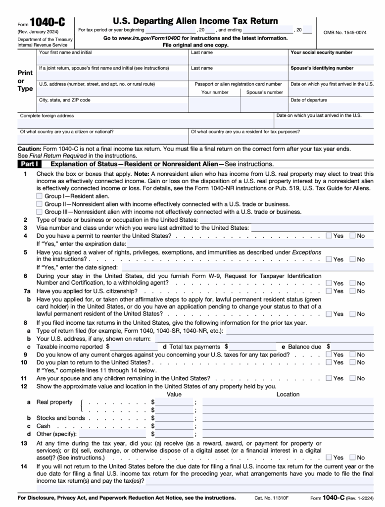 Form 1040-C