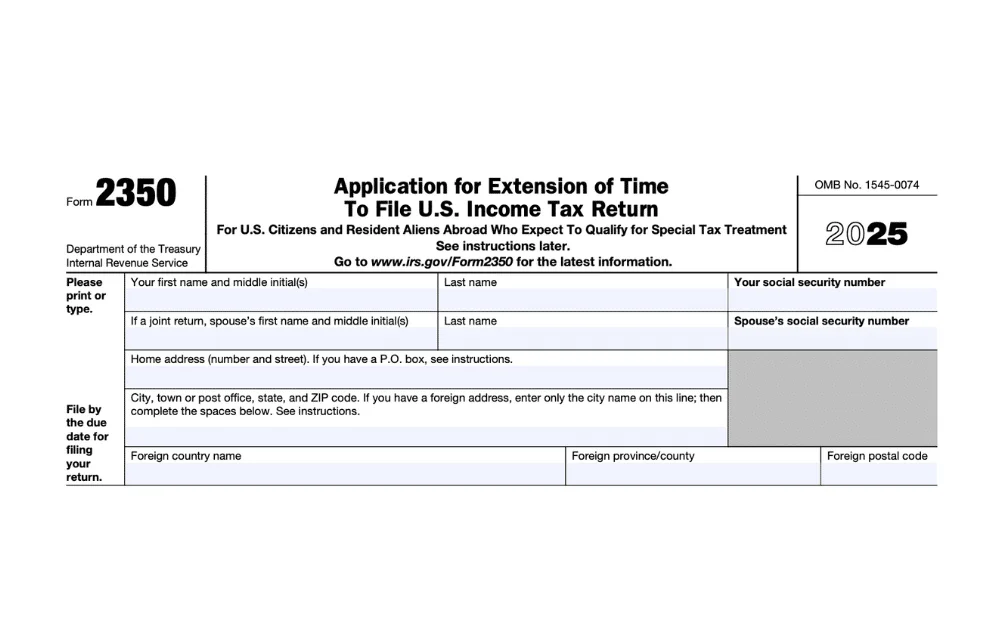 Form 2350 for Expats Explained: Extend Your Deadline to Qualify for the FEIE