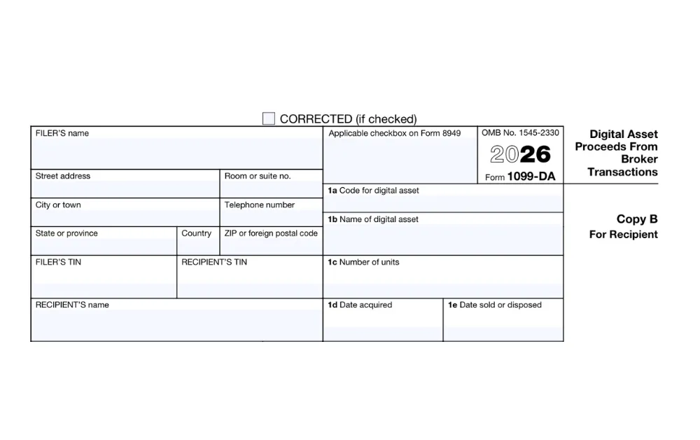 IRS Form 1099-DA: Digital Asset Proceeds Reported by Your Crypto Broker