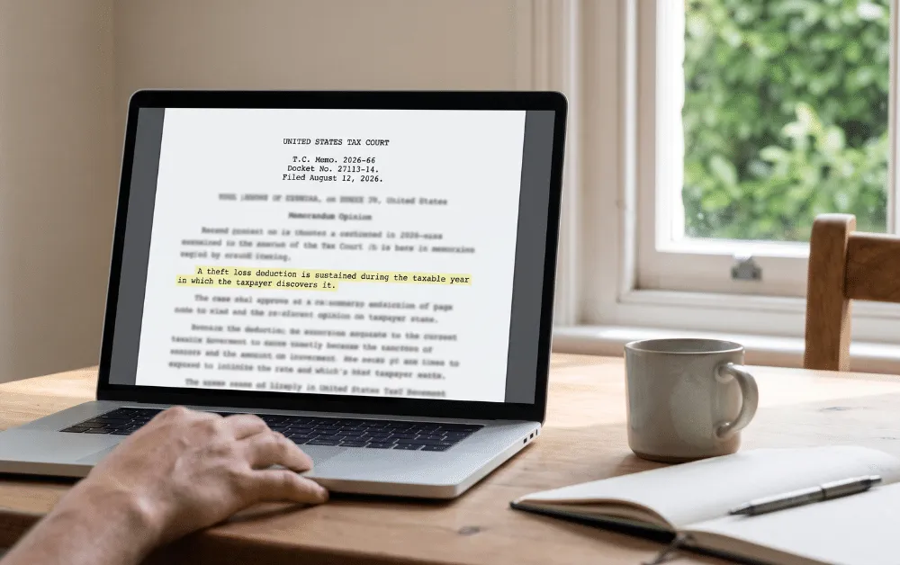 Investment Scam Losses Stay Deductible as Tax Court Allows $925,000 Claim