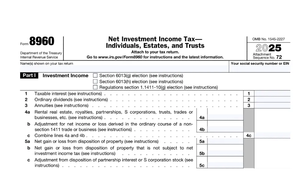 IRS Form 8960: Who It’s For, How It Works & Filing Instructions